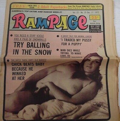 Rampage Adult Newspaper Balling In The Snow December 17, 1972 102212lm-epa
