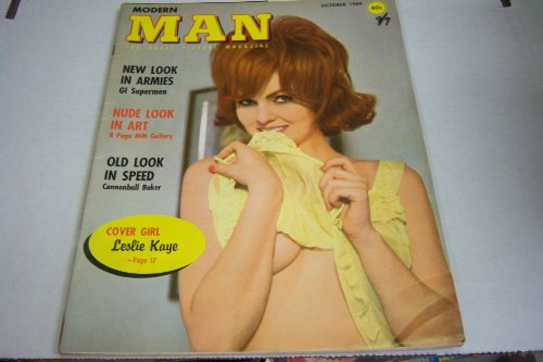 Modern Man Busty Adult Vintage Magazine "Cover Girl, Leslie Kaye" October 1964