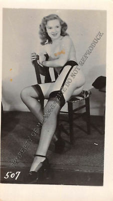 Adult Vintage B&W Photo 2.5x4 Sexy Pin Up Lesbians Undressing Strip Tease 103HR