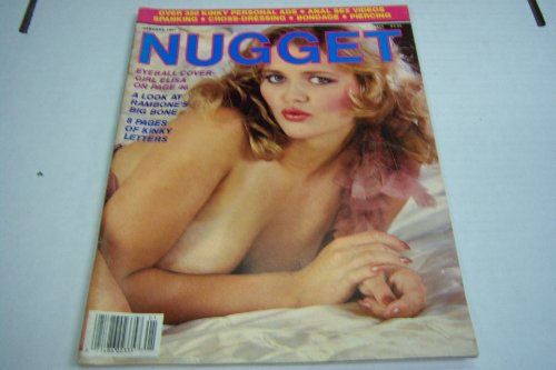 Nugget Busty Adult Magazine "Cover Girl Elisa, Spanking, Cross-dressing , Bondage and More!" January 1987  040626lmp