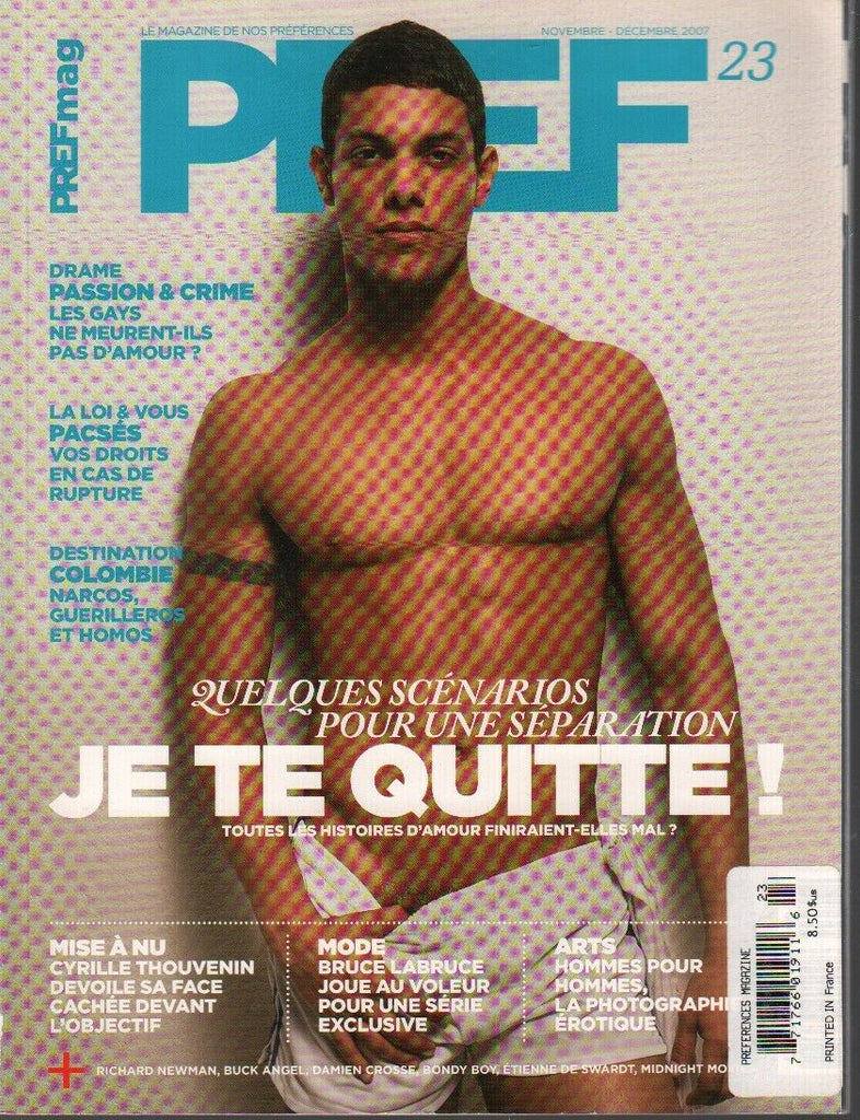 Pref Mag Rare French Gay Interest Nov-Dec 2007 Bruce LaBruce Buck Angel030620AME