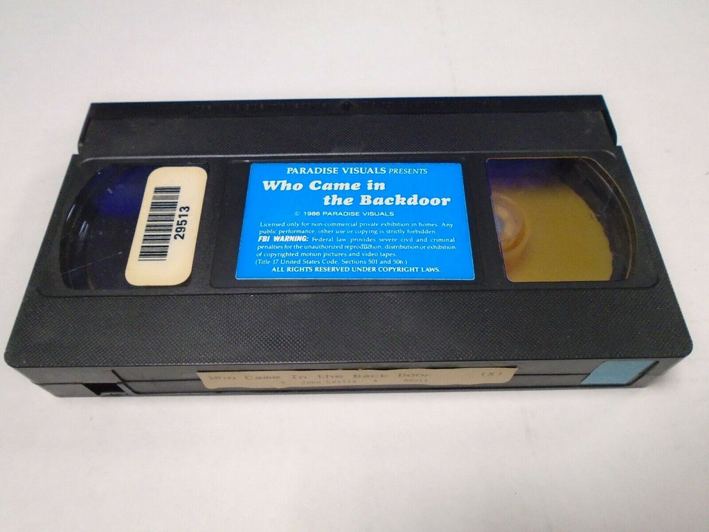 Who Came in the Backdoor 1986 John Leslie Gail Force Adult VHS 022519AMP3