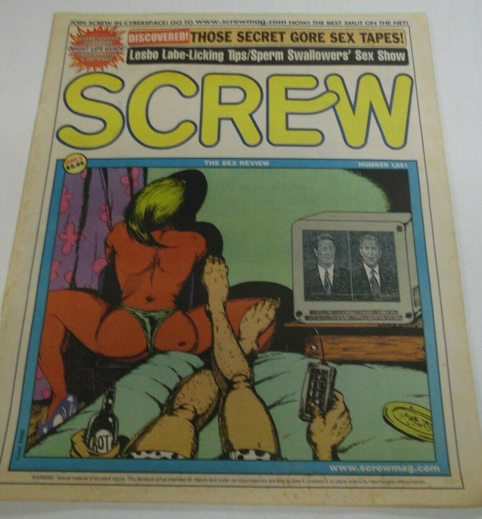 Screw Newspaper Secret Gore Sex Tapes #1651 October 23,2000 121319lm-ep