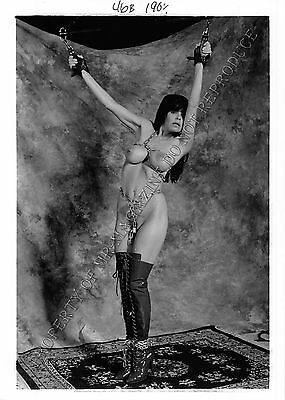 Adult 1990s B&W Photo 5x7 Bondage MILF Ashley Renee Chained & Suspended 18NE