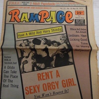 Rampage Adult Newspaper Sexy Orgy Girl May 20, 1973 102212lm-epa