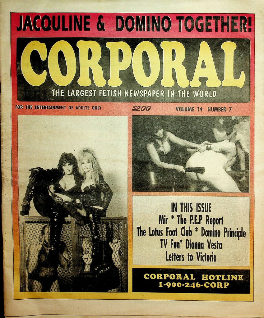 Corporal Fetish Newspaper Jacquline & Domino vol.14 #7 1991 022220lm-ep