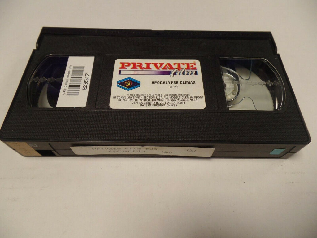 Private Film Apocalypse Climax Melissa Hill 1995 Adult VHS 030119AMP2