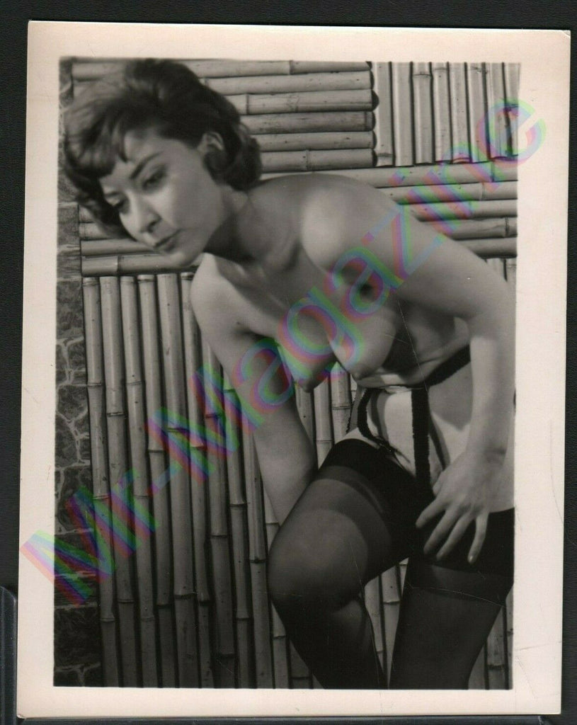 Vintage B&W Risque Pinup 4" x 5" Sexy Brunette Cheesecake BH96