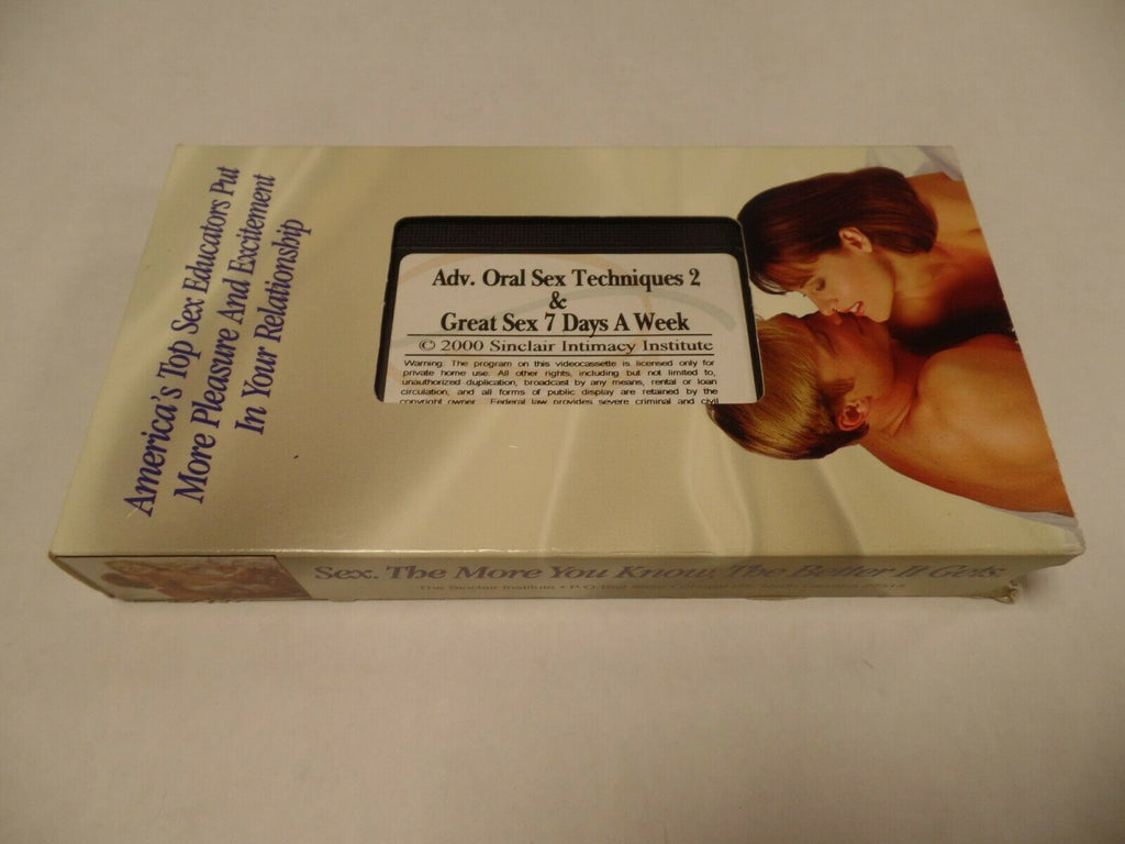 Advanced Oral Sex Techniques 2 & Great Sex 7 Days a Week Adult VHS 052319AMP