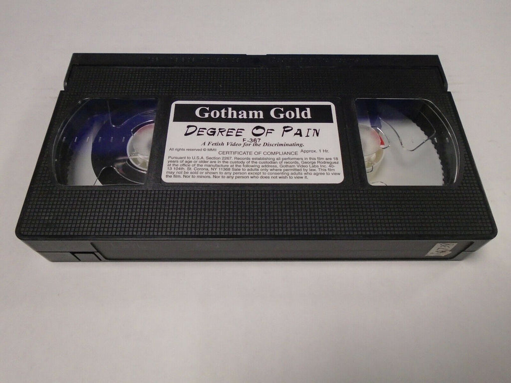 Degree of Pain Gotham Gold Fetish Video Adult VHS 022819AMP