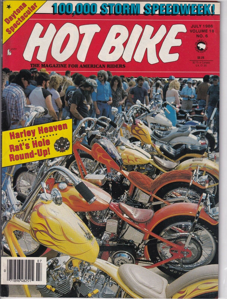 Hot Bike Magazine Harley Heaven Rat's Hole Round Up July 1986 012919REP