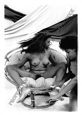 Adult Vintage B&W Photo 5x7 Bondage Sexy Ebony Lesbian Bound & Tickled 174HO