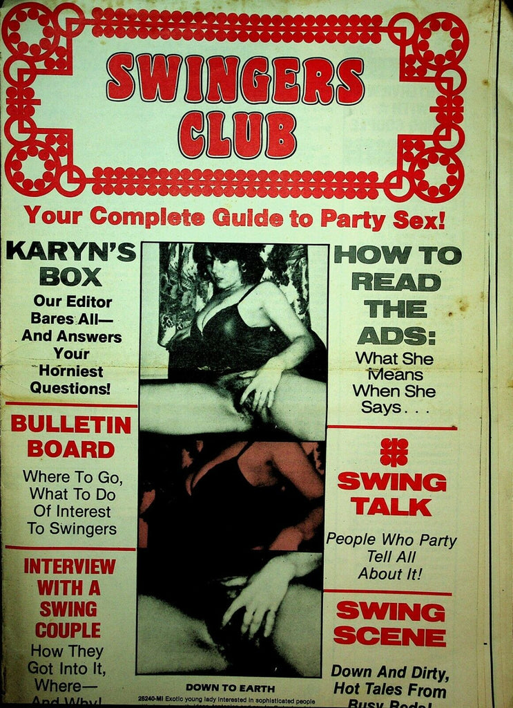 Swingers Club Adult Newspaper Guide To Party Sex! 1970's 031220lm-ep