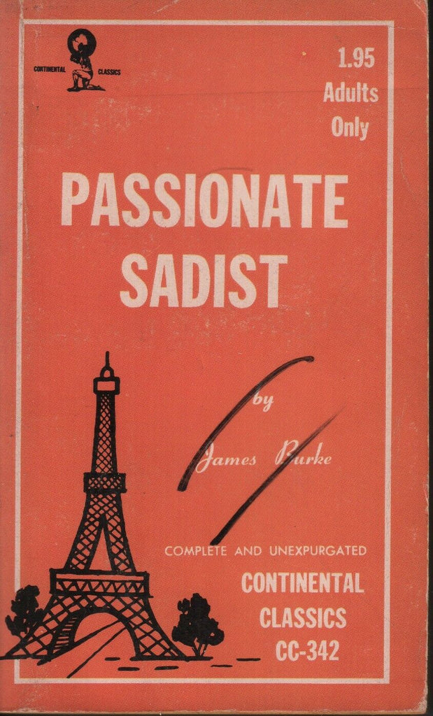 Passionate Sadist James Burke 1970 Continental Classics Adult Book 043018DBEP