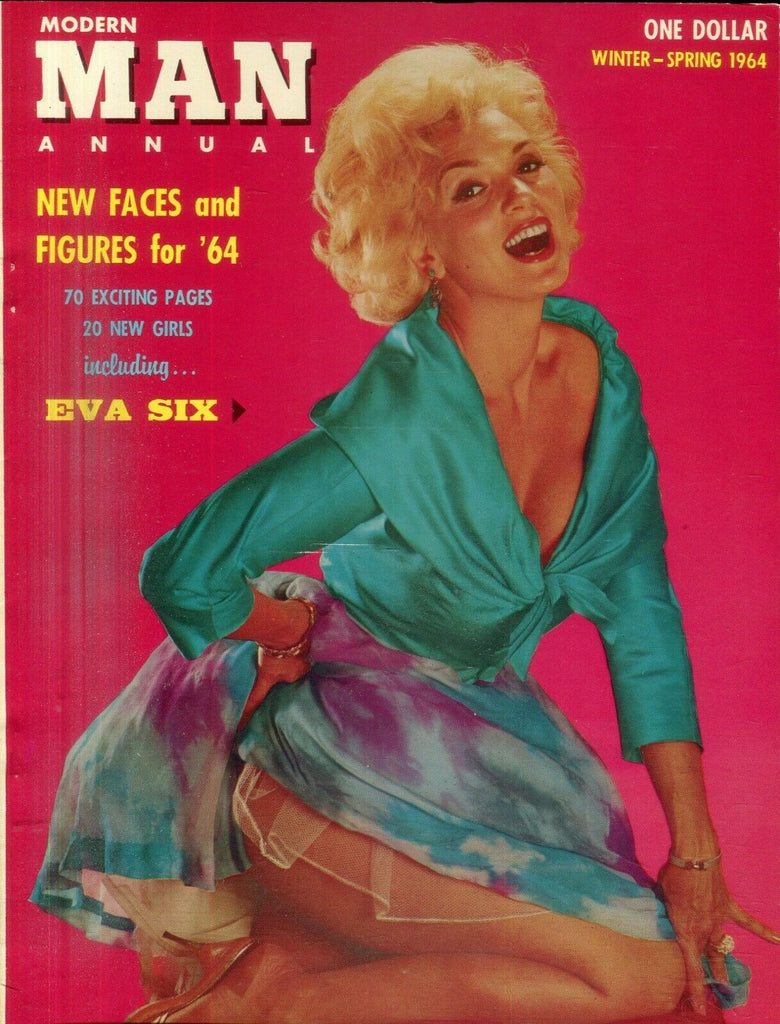 Modern Man Annual Magazine Eva Six Winter-Spring 1964 w/CF 040819lm-ep