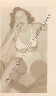 Adult B&W Photo 1940s/50s 2.5x4 Beautiful Brunette Seductively Undressing 113MH