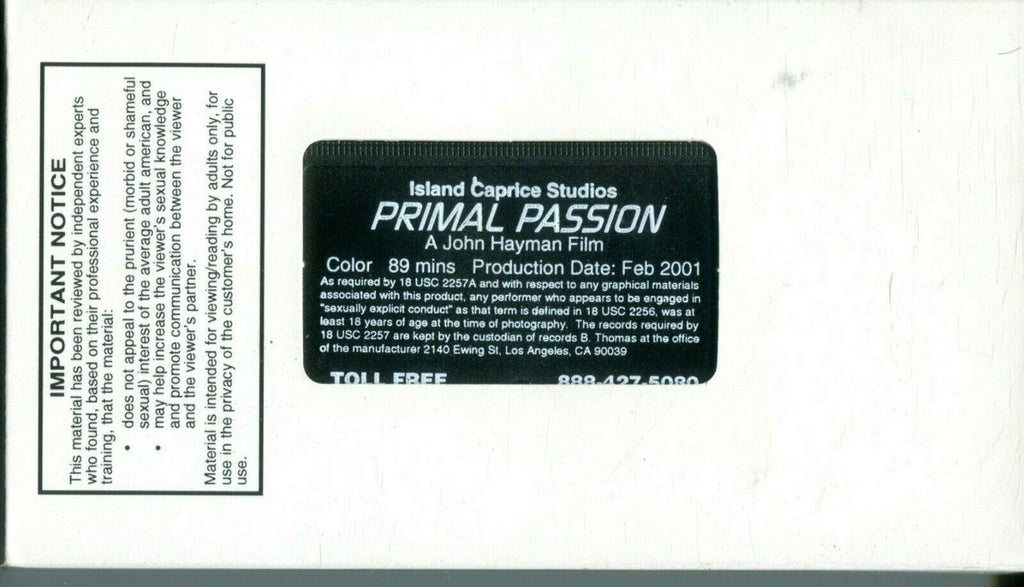 Primal Passion Gay VHS XX 013120lm-ep4