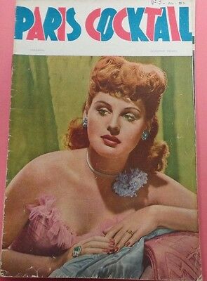 Paris Cocktail Adult French Magazine Dorothy Morris #3 1940's 121815lm-ep