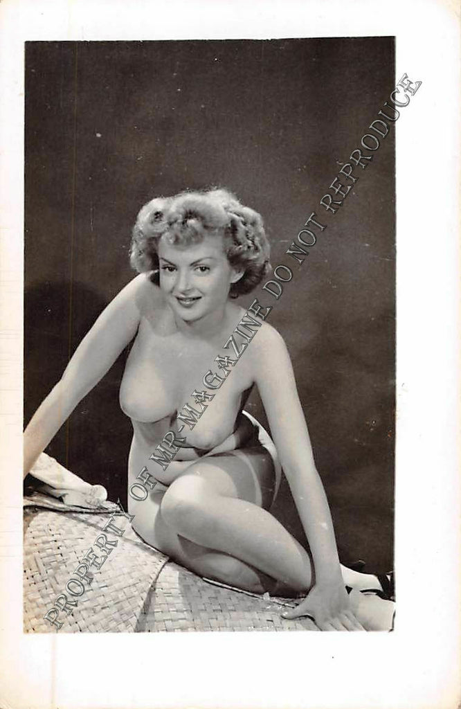 Adult B&W Photo Vintage 2.5x4" Sexy HOT Blonde Nude Stripping Seductive 123FS