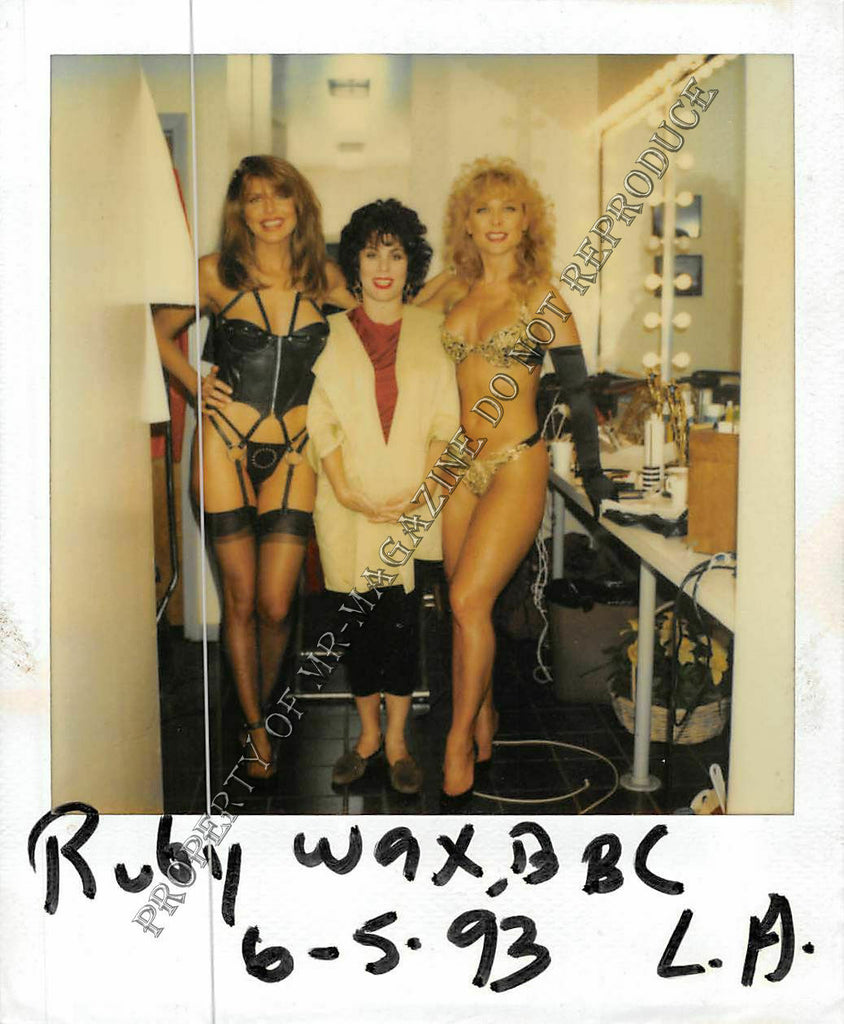 Nina Hartley One of a Kind Polaroid Photo 1990s Ruby Wax Pose w/Coworker 24Fi