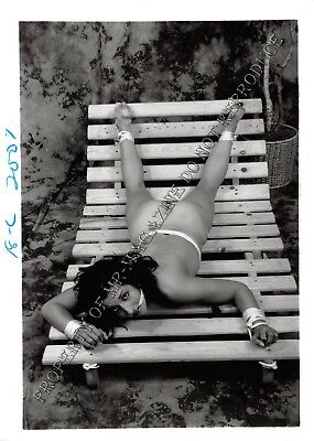 Adult Vintage B&W Photo 5x7 Bondage Beautiful Brunette Bound & Dominated 1HO