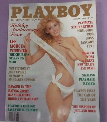 Playboy Magazine Playmate Stacy Arthur January 1991 Holiday Issue 041717lm-ep