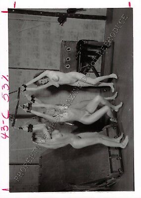 Adult Vintage B&W Photo 5x7 HOM Bondage Beautiful Group of Lesbians Bound 94VL