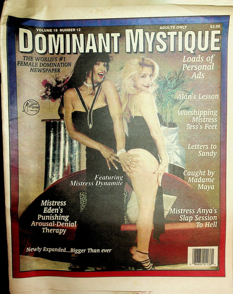 Dominant Mystique Newspaper Mistress Dynamite vol.19 #12 1998 022820lm-ep