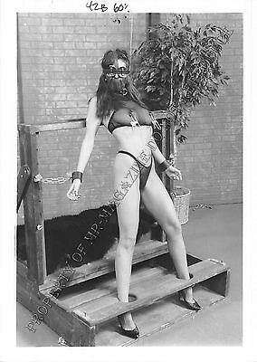 Adult 1990s B&W Photo 5x7 Bondage MILF Ashley Renee Bound and Dominated 137MX