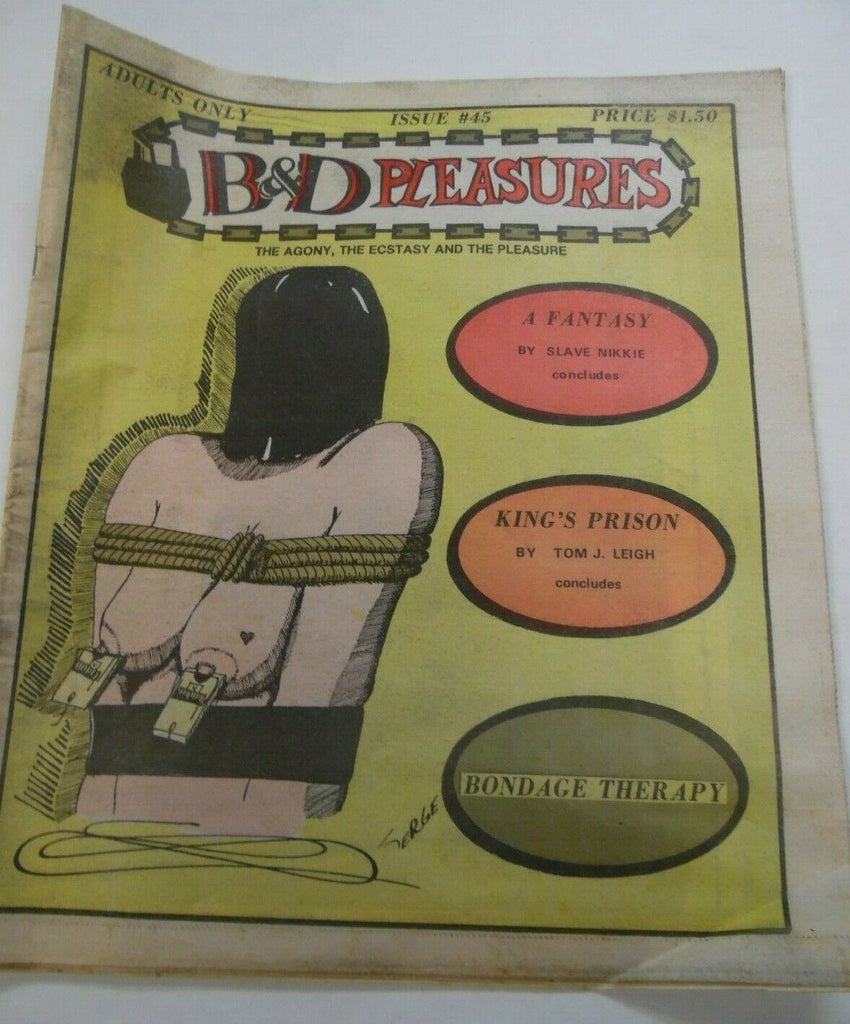 B & D Pleasures Newspaper Bondage Therapy #45 1986 013020lm-ep