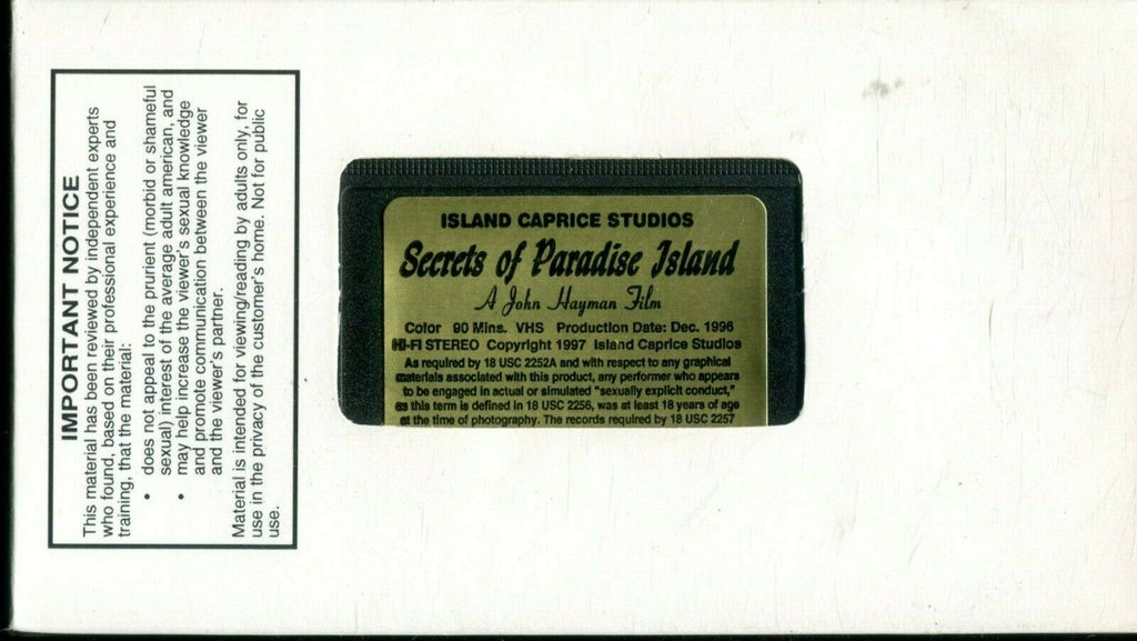 Secrets Of Paradise Island Gay VHS XX 013120lm-ep4