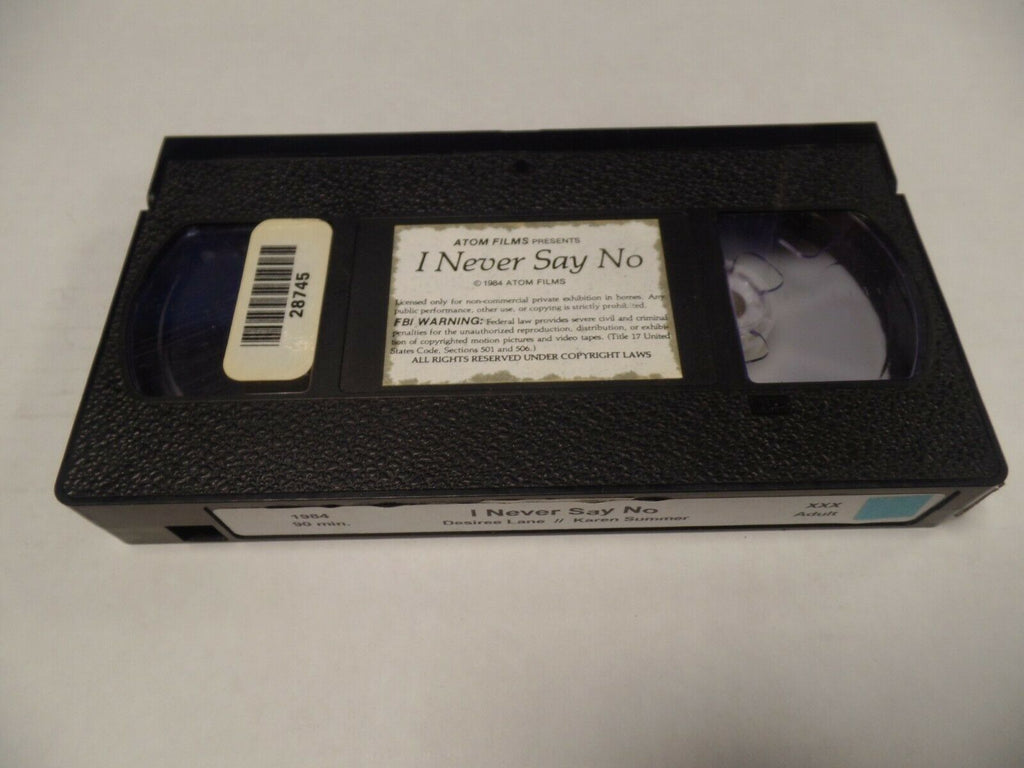 I Never Say No Desiree Lane Karen Summer 1984 90mins Adult VHS 030419AMP3