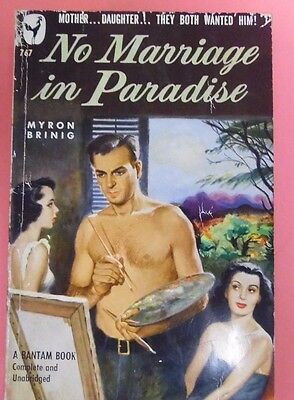 No Marriage In Paradise Novel by Myron Brinig 1950 Bantam Book 073113lm-epa