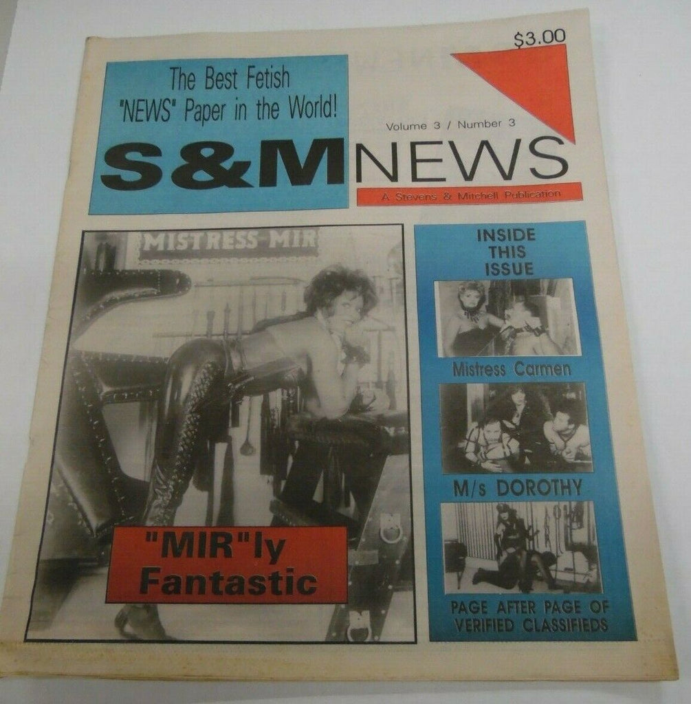 S & M News Fetish Newspaper Mistress Mir vol.3 #3 1994 122119lm-ep