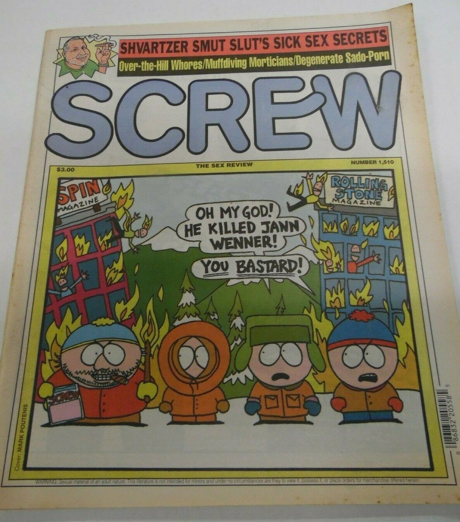 Screw Newspaper South Park Cover #1510 February 9, 1998 122119lm-ep2