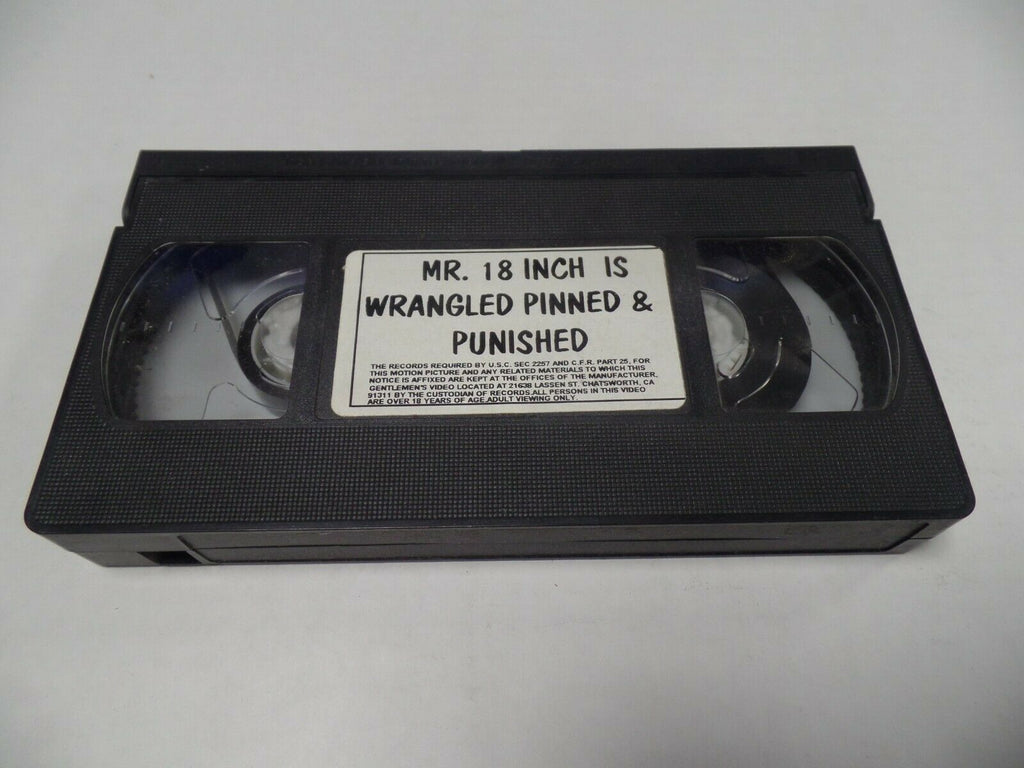 Mr. 18 Inch is Wrangled Pinned & Punished Adult VHS 052119AMP