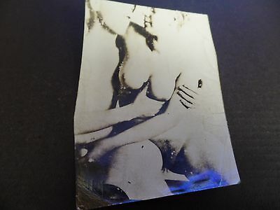 Amateur 1940s Original B&W 18+ Erotic Nude Woman Giving Man a Handjob in Lap