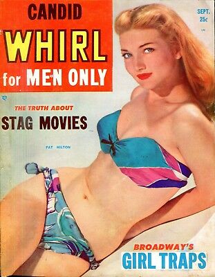 Candid Whirl Magazine Pat Hilton / Stag Movies September 1952 080418lm-ep - Used