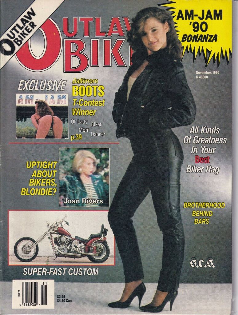 Outlaw Biker Magazine Super Fast Custo November 1990 013019REP