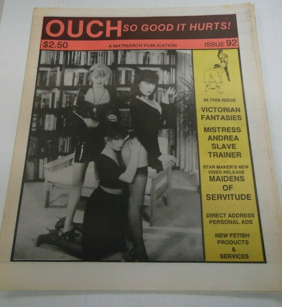 Ouch! Fetish Newspaper Mistress Andrea Trainer #92 1990's 121719lm-ep