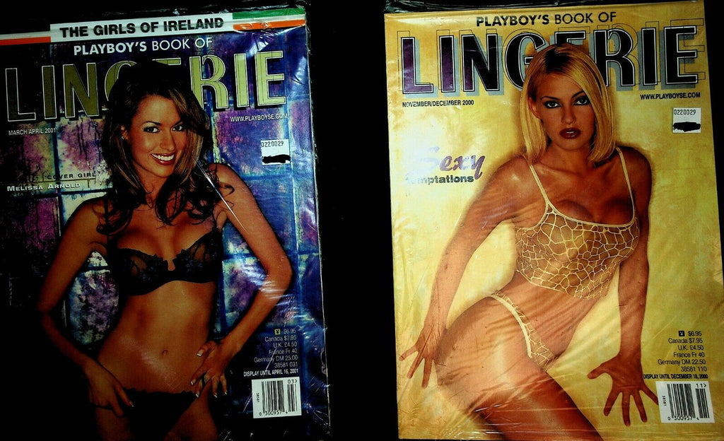 Lot of 6 Playboy's Lingerie Magazines 1995- 2001 Sexy Temptations 042920lm-ep