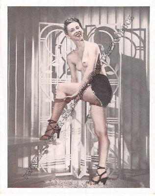 Adult Vintage B&W Photo 3.5x4 Sexy Pin Up Model Undressing Strip Tease 242HP