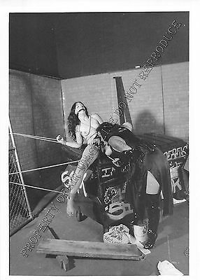 Adult 1990s B&W Photo 5x7 Bondage Brunette Lesbian Bound Teased w/Vibrator 48NI