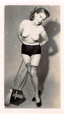 Adult Vintage B&W Photo 2.5x4 Sexy Pin Up Lesbians Undressing Strip Tease 74HR