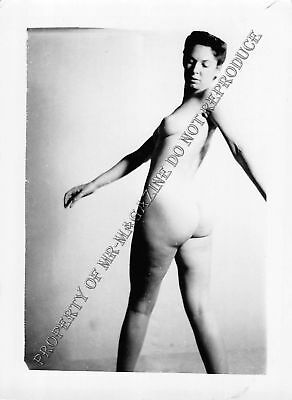 Adult Vintage B&W Photo 3x4.5 Beautiful Brunette Showing Off Body Nude 94HV