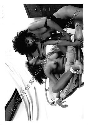 Adult Vintage B&W Photo 5x7 Bondage Sexy Ebony Lesbian Bound & Tickled 197HO
