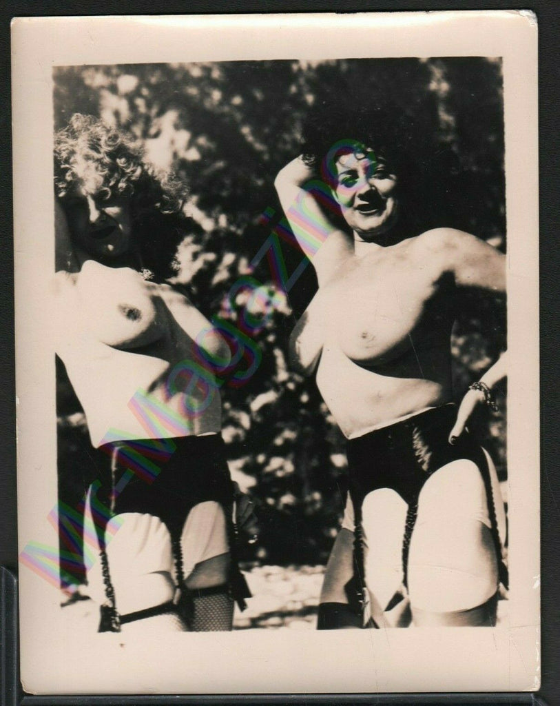 Vintage B&W Risque Pinup 4" x 5" Sexy Blonde and Brunette Cheesecake BC93