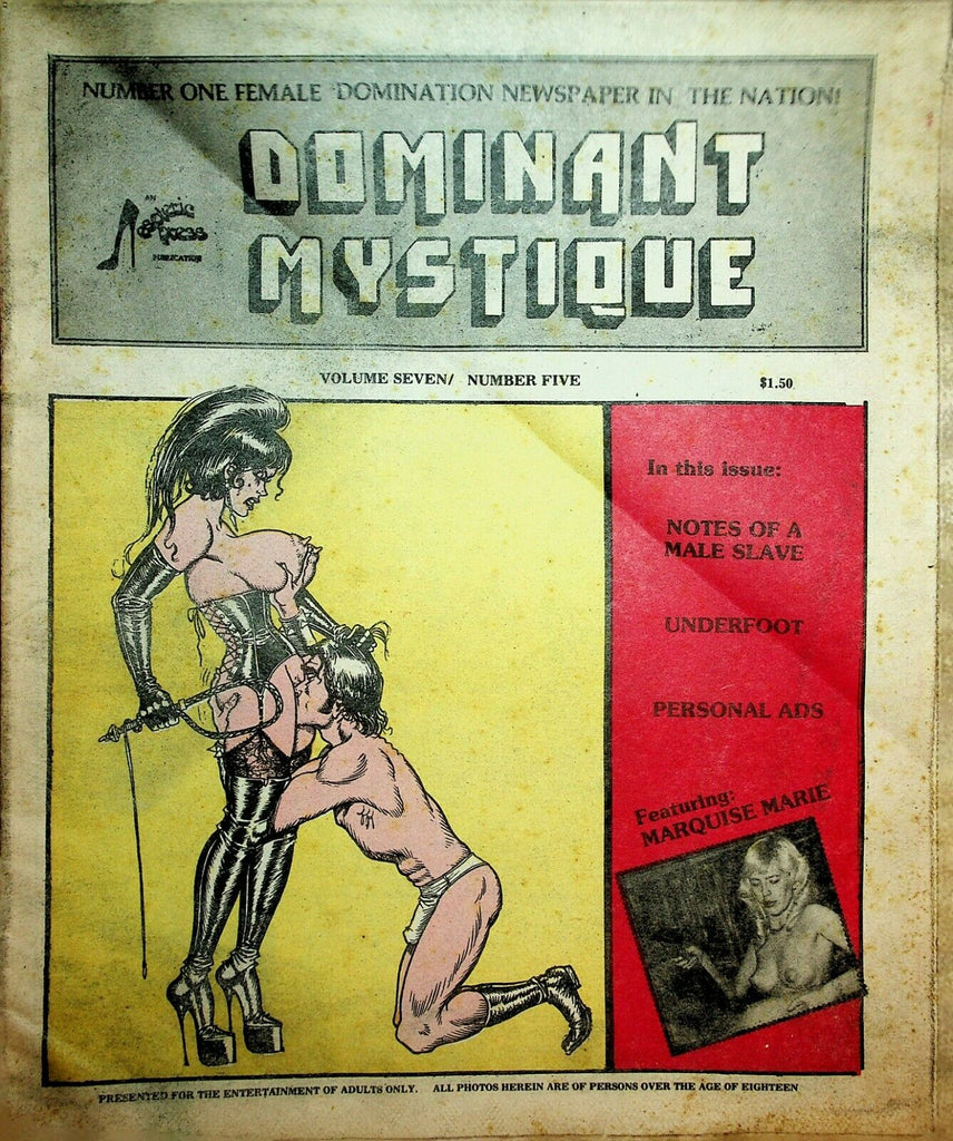 Dominant Mystique Newspaper Marquise Marie vol.7 #5 1986 022120lm-ep2