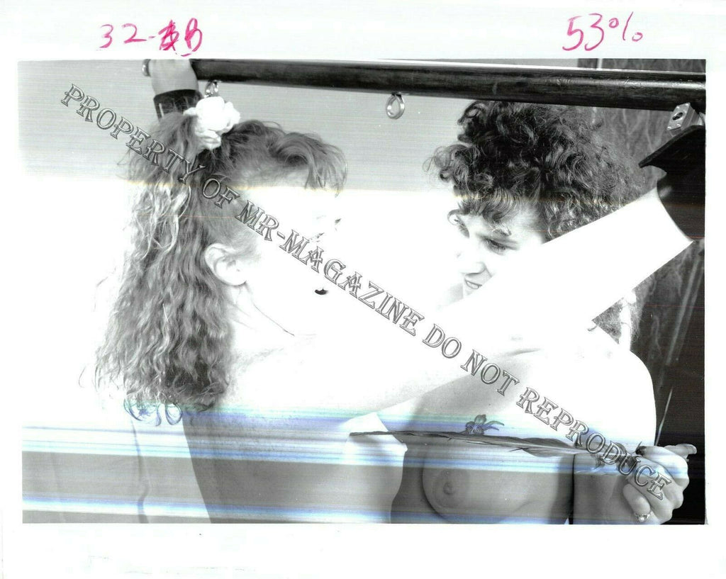 Adult Vintage 1990s Photo 8x10 Bondge Lesbian Bound Nude & Tickled Fetish 110FN