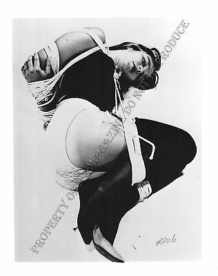 Adult Photo Vintage B&W 4x5 Bondage Beautiful Brunette Bound Dominated 210XU